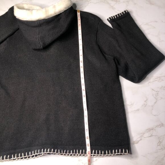 Vintage Knit Hooded Ugly Sweater Christmas Snowman Holiday Size M - Picture 14 of 16